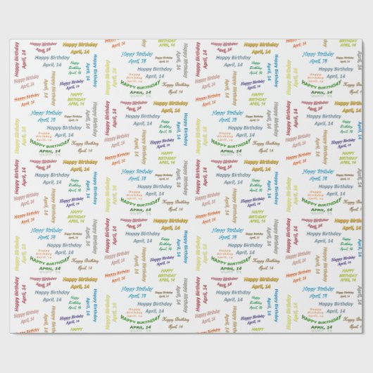 April, 14 's avonds cadeaupapier (Vlak)