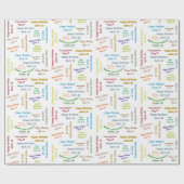 April, 18-jarig cadeaupapier voor cadeautjes (Vlak)