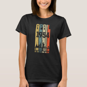 April 1954 69 Birthday 69 Year Old 1954 Birthday V T-shirt