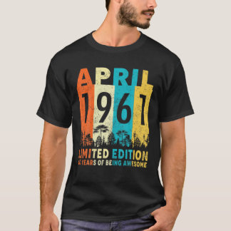 April 1961 Retro 60 jaar oud 60th Birthda T-shirt