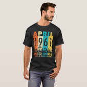 April 1961 Retro  60 jaar oud 60th Birthda T-shirt (Voorkant volledig)