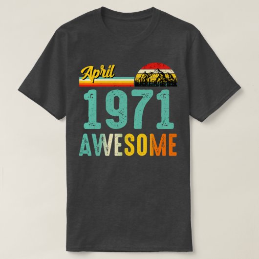 April 1971 Shirt Vintage april 1971 (Design voorkant)