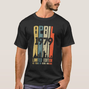 april 1979 43 geboortedag 43 jaar oud 1979, geboor t-shirt