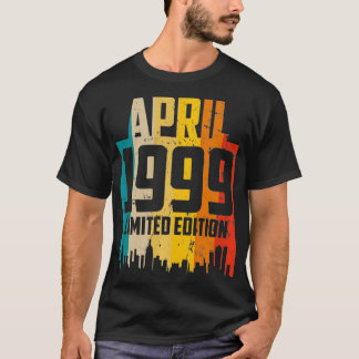 April 1999 22 Years Old Birthday Limited Edition V T-shirt