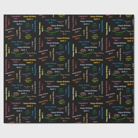 April, 1 cadeaupapier voor thuisdag (Vlak)