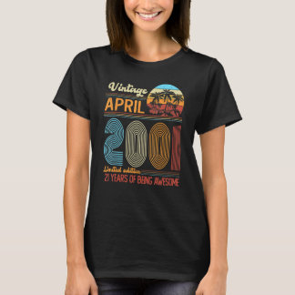 april 2001 21 jaar oud 21e B Dag Decoraat T-shirt