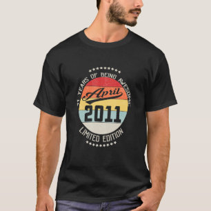 April 2011 elfde verjaardag, elf jaar Geweldige T-shirt
