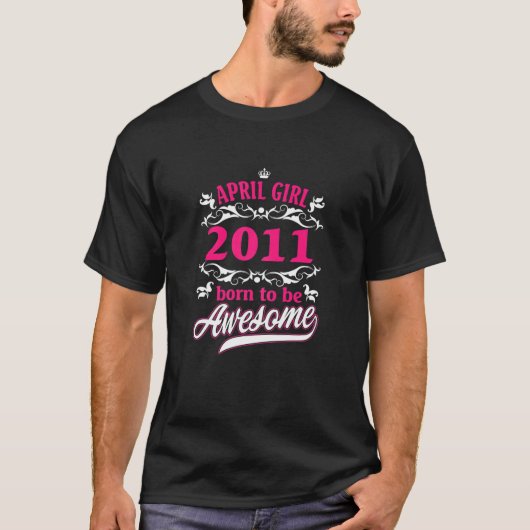 april 2011, geboren om ontzag t-shirt (Voorkant)