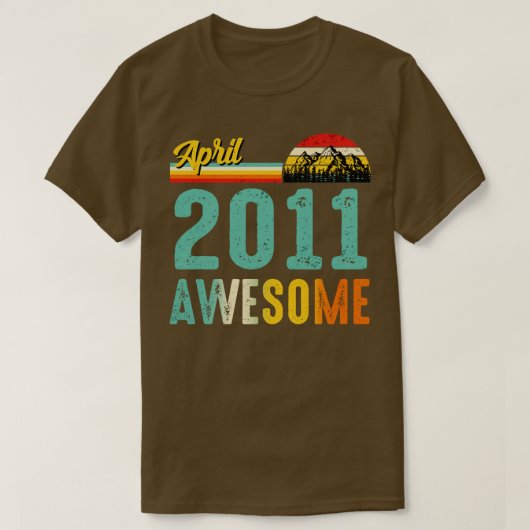 April 2011 Verjaardagscadeau Shirt Vintage April 2 (Design voorkant)