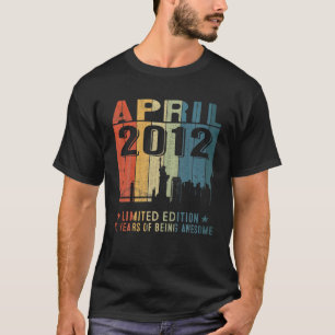 april 2012 10 verjaardag 10 jaar oud 2012 Birthday T-shirt
