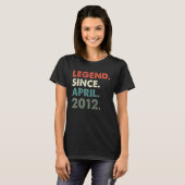 April 2012 Legendary Jaar 2012 Retro 2012 Legend S T-shirt (Voorkant volledig)
