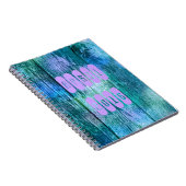 April 2016 Paars Turquoise Maandelijks Notitieboek (Rechterzijde)