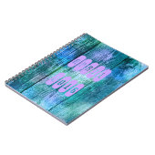 April 2016 Paars Turquoise Maandelijks Notitieboek (Linkerzijde)