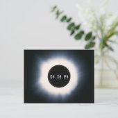 April 2024 Totale zonnepanelen in zwart-wit Briefkaart (Staand voorkant)