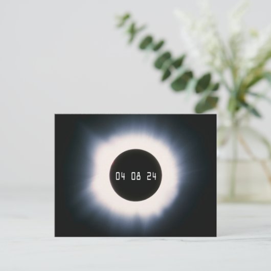 April 2024 Totale zonnepanelen in zwart-wit Briefkaart (Staand voorkant)