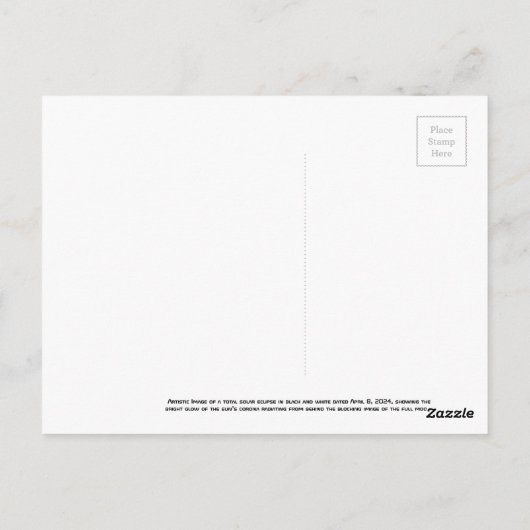 April 2024 Totale zonnepanelen in zwart-wit Briefkaart (Achterkant)