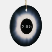 April 2024 Totale zonnepanelen in zwart-wit Keramisch Ornament (Rechts)