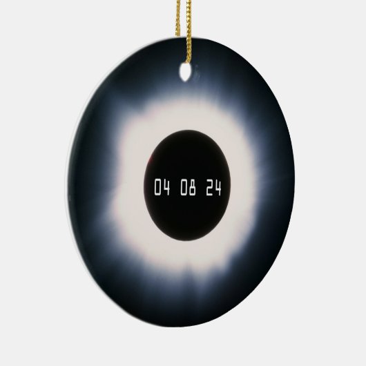 April 2024 Totale zonnepanelen in zwart-wit Keramisch Ornament (Rechts)