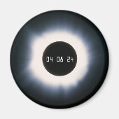 April 2024 Totale zonnepanelen in zwart-wit Magneet (Voorkant)