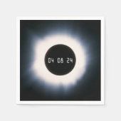 April 2024 Totale zonnepanelen in zwart-wit Servetten (Voorkant)