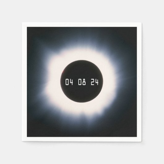 April 2024 Totale zonnepanelen in zwart-wit Servetten (Voorkant)