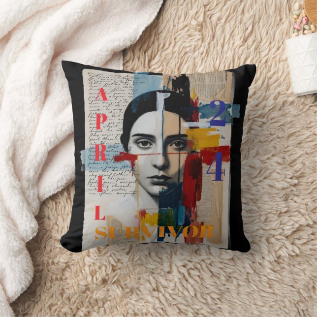 April 24 Survivor Throw Pillow Kussen (Deken)