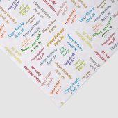 April, 26-jarig weefselboek tissuepapier (Detail)