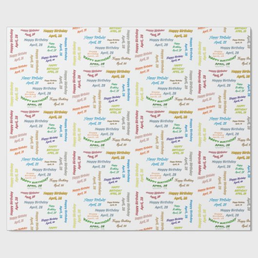 April, 28-jarige cadeaupapier (Vlak)