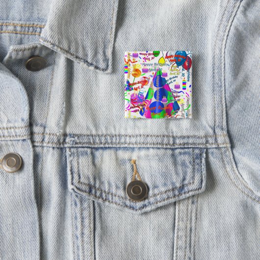 April, 30 Birthday Square Button (In situ)
