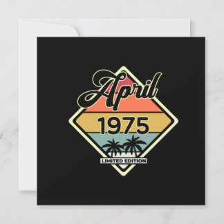  april 45 jaar 1975 45e geboorte Gift Kaart