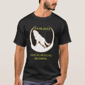 April 8 2024 Total Solar Eclipse Oklahoma Wolf Sun T-shirt (Voorkant)