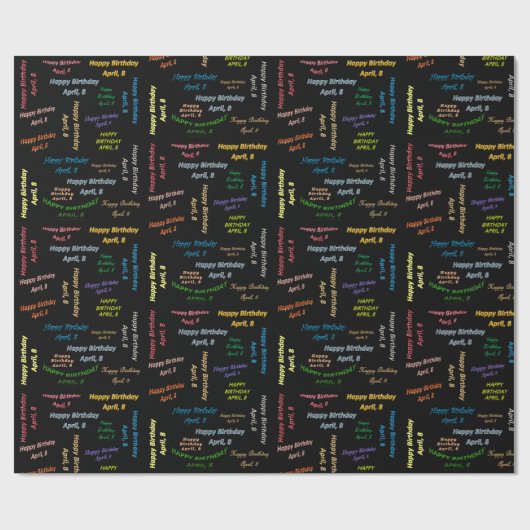 April, 8 's avonds cadeaupapier (Vlak)