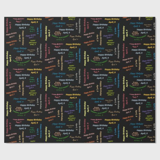 April, 9 's avonds cadeaupapier (Vlak)