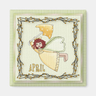 April Angel / Fairy Maand Magnet