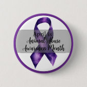 April Animal Abuse Awareness Month Ronde Button 5,7 Cm (Voorkant)