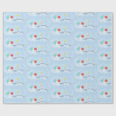 April Balloons Birthday Wrapping Paper Cadeaupapier (Vlak)