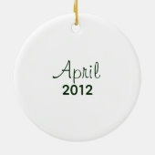 APRIL Birth Flower Daisy Birthday Floral Gift Keramisch Ornament (Achterkant)