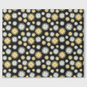 April Birth Flower Waterverf Daisies Pattern Cadeaupapier (Vlak)