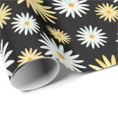 April Birth Flower Waterverf Daisies Pattern Cadeaupapier (Rol Hoek)