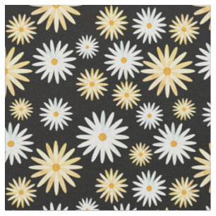 April Birth Flower - Waterverf Daisy Pattern Stof