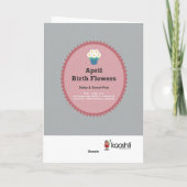 April Birth Flowers Wenskaart Bedankkaart (Achterkant)