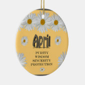 April Birth Month Flower is the Daisy - Keramisch Ornament (Rechts)