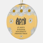 April Birth Month Flower is the Daisy - Keramisch Ornament (Links)