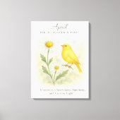 April Birthday Bible Verse Cross and Resurrection Canvas Afdruk (Voorkant)