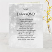 April Birthday Birthstone Diamond Greeting Kaart (Gele Bloem)
