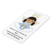 April Birthstone Angel Black Premium Magnet Magneet (Linkerzijde)
