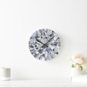 April Birthstone - Diamond Clock Ronde Klok (Huis)