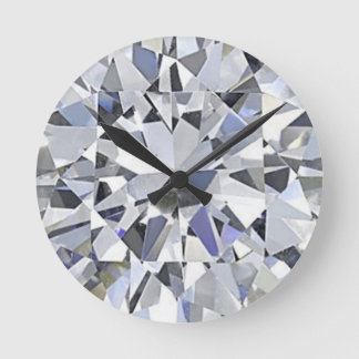 April Birthstone - Diamond Clock Ronde Klok