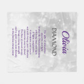 April Birthstone Diamond design Fleece Deken (Voorkant (Horizontaal))