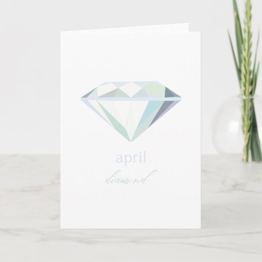 April Birthstone Diamond Kaart (Voorkant)